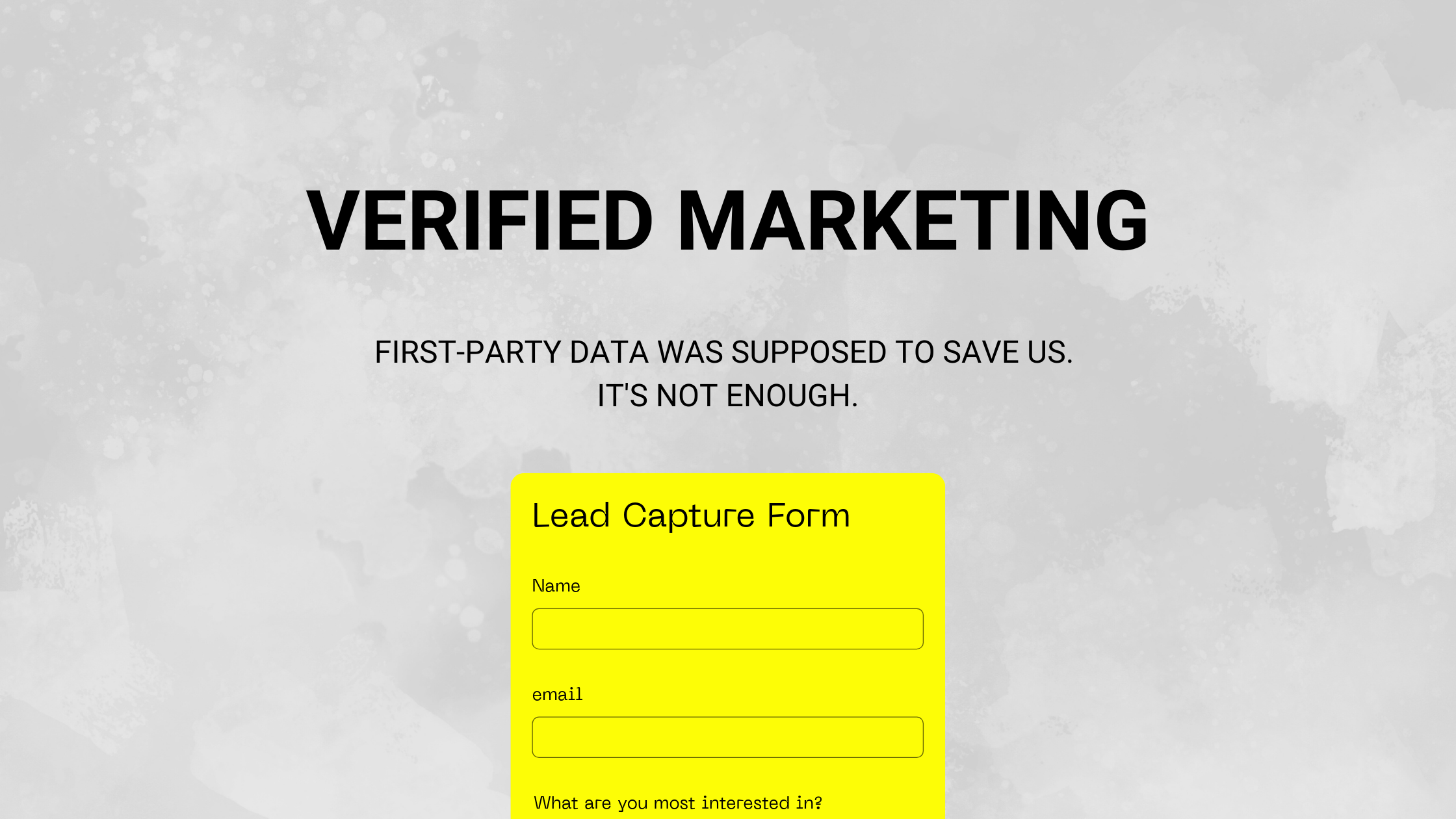 First-Party Data Was Supposed to Save Us. It's Not Enough.